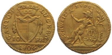 Luzern 10 Franken 1804 - Krieger