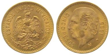 Mexiko 5 Pesos 1955 M