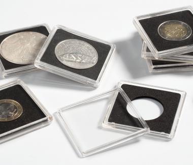 Münzenetui Carrée "de Luxe" inklusive 2 quadratischen Münzenkapseln