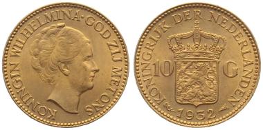 Niederlande 10 Gulden 1932 - Wilhelmina