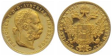 Österreich 1 Dukat 1915 - Franz Josef I. - Top Stempelglanz