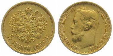 Russland 5 Rubel 1899 r - Zar Nicholas II. 1894-1917