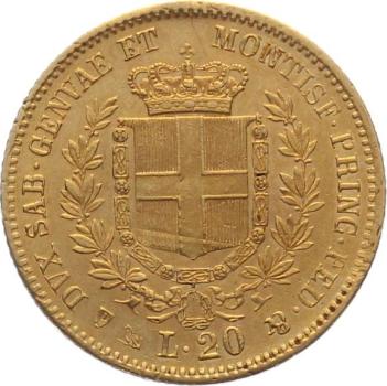 Sardinien 20 Lire 1851 - Victorivs Emmanvel II.