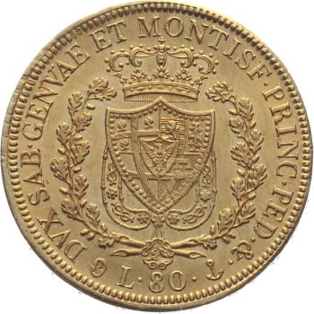 Sardinien 80 Lire 1828 Car. Felix