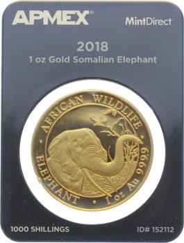 Somalia 1000 Shillings 2018 Elefant - 1 Unze Feingold