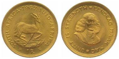 Südafrika 1 Rand 1967 - Springbock