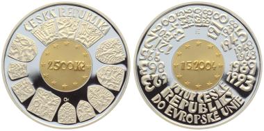 Tschechische Republik 2500 Korun 2004 - Accession to EU