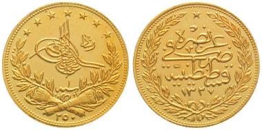 Türkei 250 Kurush 1327 - Muhammad V.