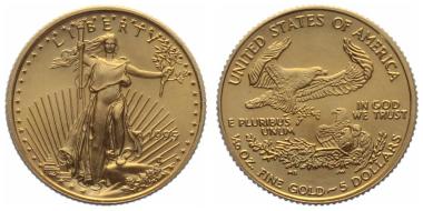 USA 5 $ 1995 Golden Eagle - 1/10 Unze Feingold