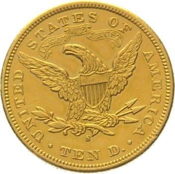 USA 10 $ 1880 S - Coronet Head
