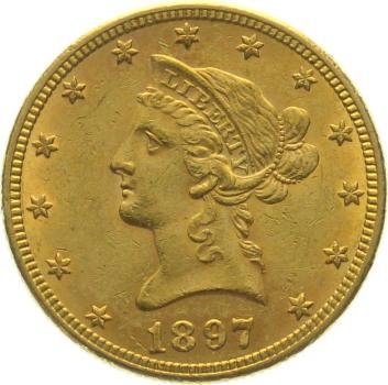 USA 10 $ 1897 o. Mzz. - Coronet Head