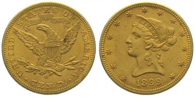 USA 10 $ 1899 O - Coronet Head