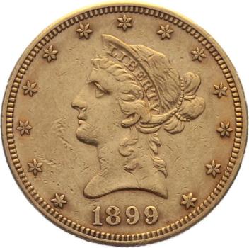 USA 10 $ 1899 S - Coronet Head