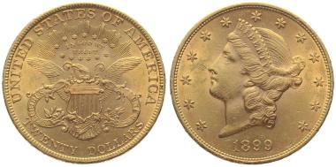 USA 20 $ 1899 o. Mzz. - Double Eagle