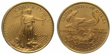 USA 5 $ 2000 Golden Eagle - 1/10 Unze Feingold