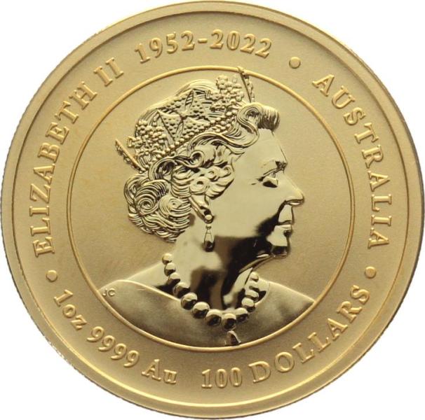 Australien 100 $ 2024 - Jahr des Drachen - 1 Unze Feingold