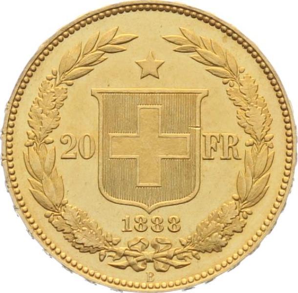 20 Franken 1888 B - Helvetia