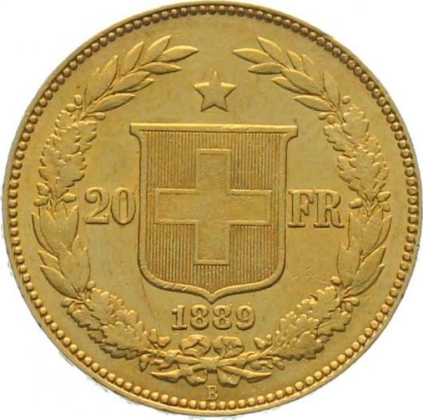 20 Franken 1889 B - Helvetia | RAR