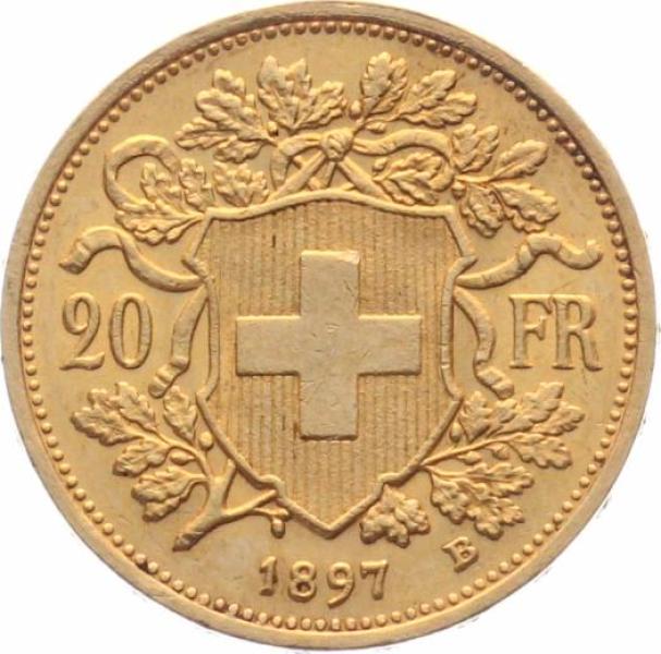 20 Franken 1897 B - Vreneli