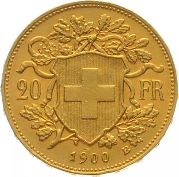20 Franken 1900 B - Vreneli