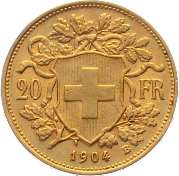 20 Franken 1904 B - Vreneli RAR