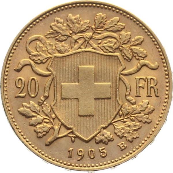 20 Franken 1905 B - Vreneli RAR