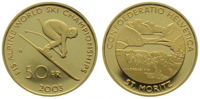 50 Franken 2003 Ski WM St. Moritz