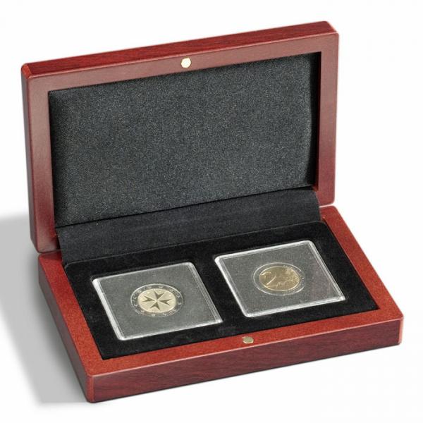 Münzenetui Carrée "de Luxe" inklusive 2 quadratischen Münzenkapseln