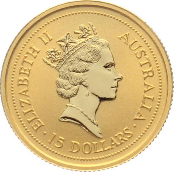 Australien 15 $ 1998 Känguru - 1/10 Unze Feingold