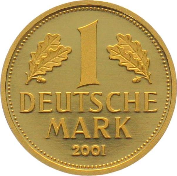 Deutschland 1 Mark 2001 J - Abschied der D-Mark
