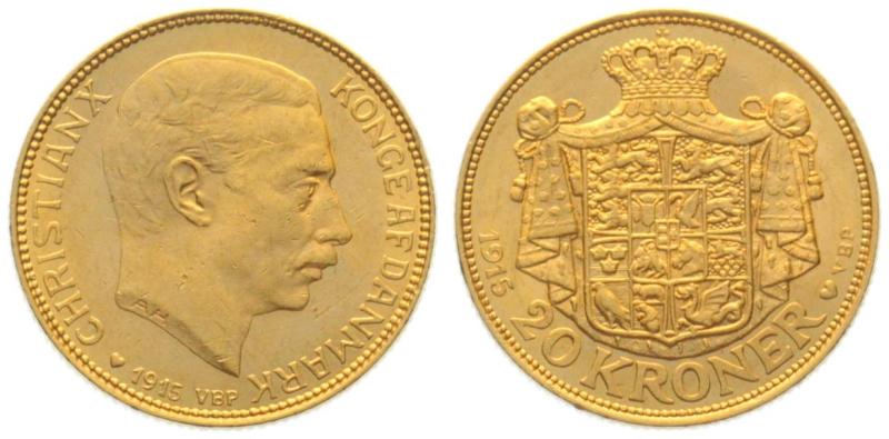 Dänemark 20 Kroner 1915 - Christian X.
