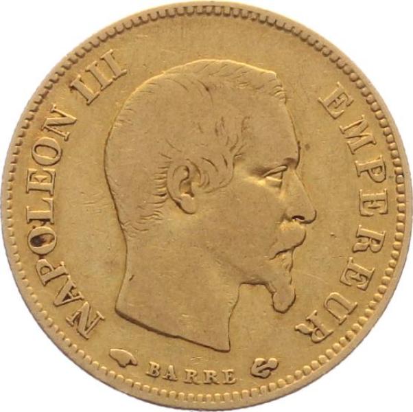 Frankreich 10 Francs 1857 A - Napoleon III.
