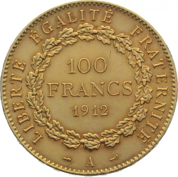 Frankreich 100 Francs 1912 A - Engel