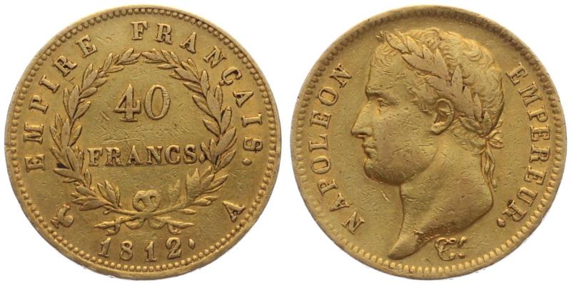 Frankreich 40 Francs 1812 A - Napoleon Empereur