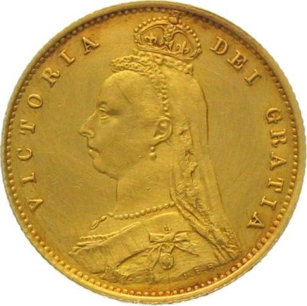 Grossbritannien 1/2 Sovereign 1898 - Shield & Viktoria mit Krone