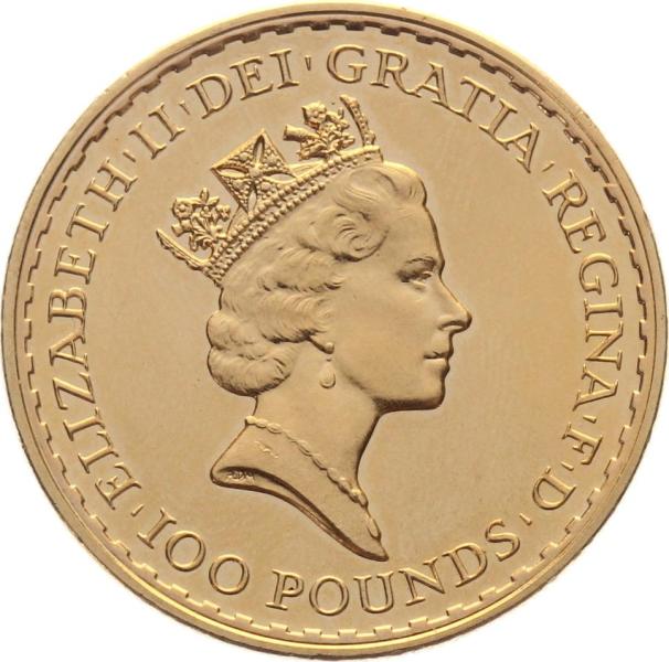 Grossbritannien 100 Pounds 1987 Britannia - 1 Unze Feingold