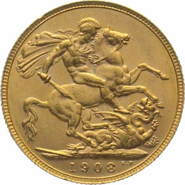 Australien 1 Sovereign 1908 P - Edward VII.