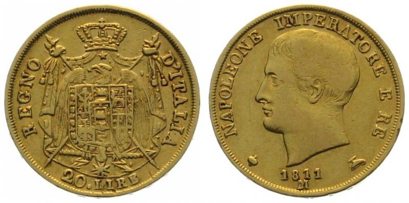 Italien 20 Lire 1811 M Milano