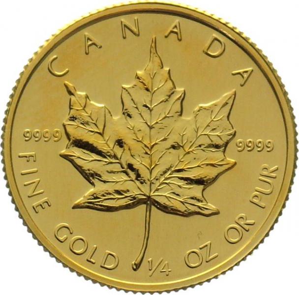 Kanada 10 $ 1986 Maple Leaf - 1/4 Unze Feingold