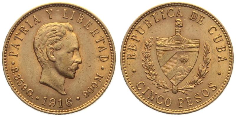 Kuba 5 Pesos 1916 - José Marti