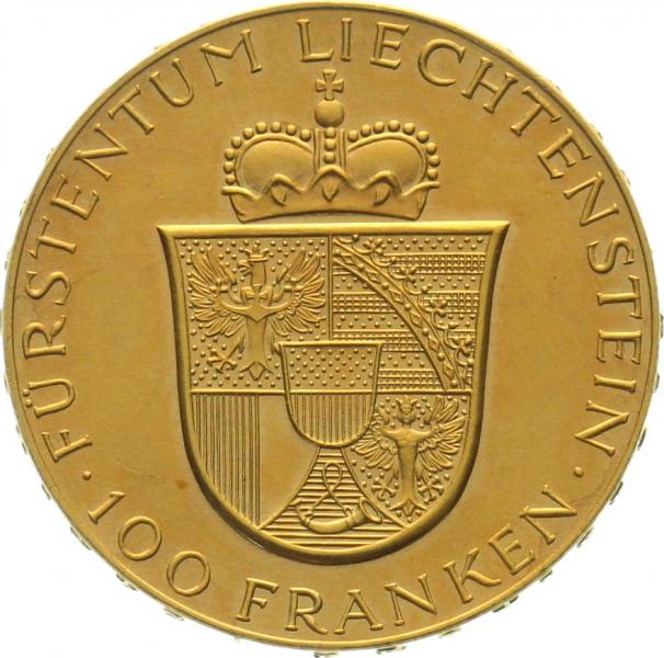Liechtenstein 100 Franken 1952 - Franz Josef II., 1938-1990