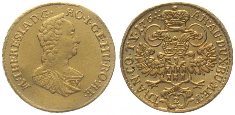 Österreich / Ungarn 2 Ducat 1764 - Maria Theresia, Haus Habsburg