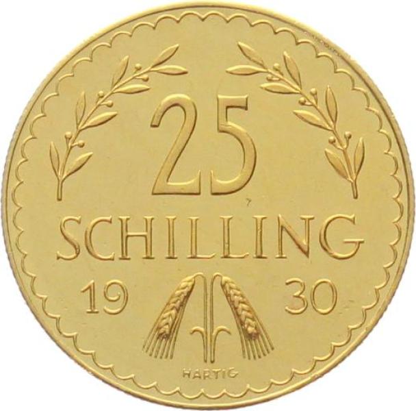Österreich 25 Schilling 1930 - Ähren und Adler