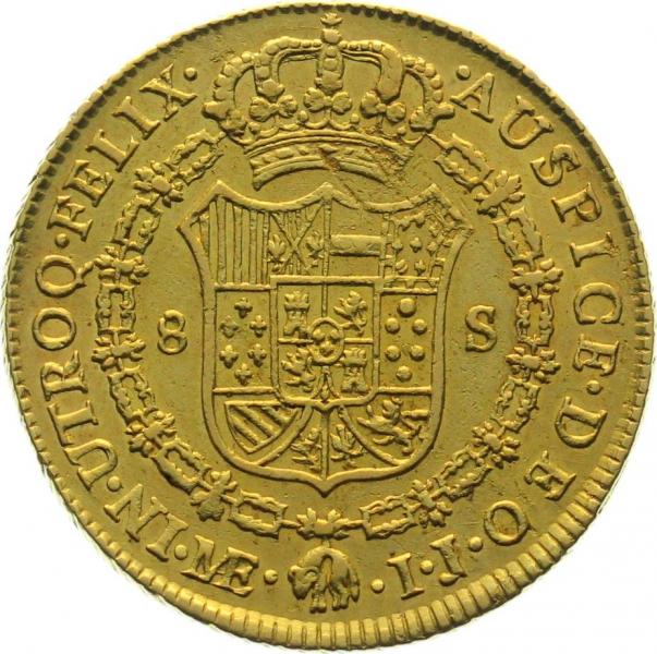 Peru 8 Escudos 1788 IJ - Carol IIII.