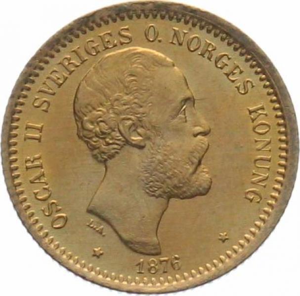 Schweden 10 Kronor 1876 - Oscar II.