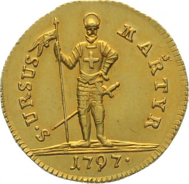 Solothurn Duplone 1797 Krieger