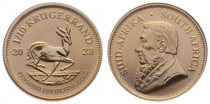 Südafrika 1/10 Krügerrand 2023 - 1/10 Unze Feingold