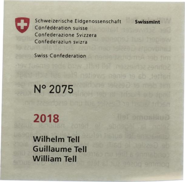 50 Franken 2018 Wilhelm Tell