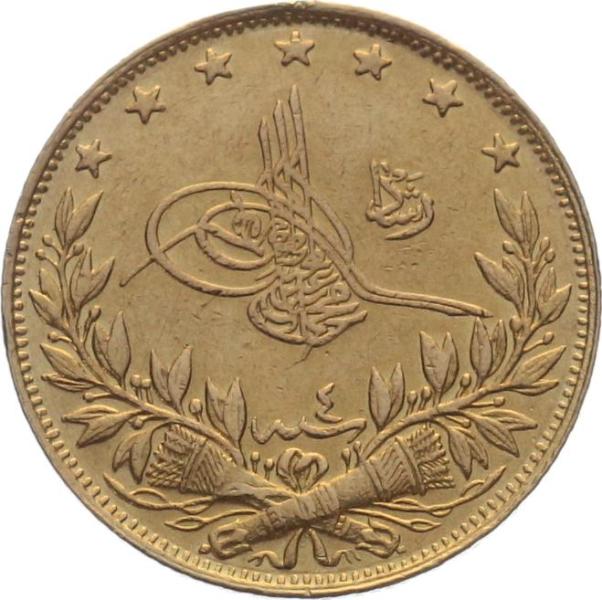 Türkei 100 Kurush AH1327 - Muhammad V.