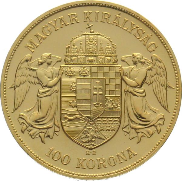Ungarn 100 Korona 1908 KB - Stehender Kaiser